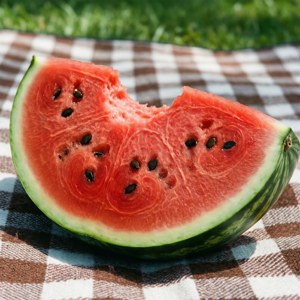Bitten Watermelon Slice Picnic