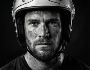 Black and White Intense Portrait