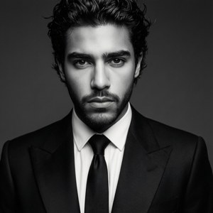 Black and White Suit