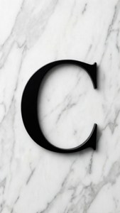 Black C Monogram Marble