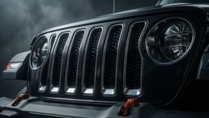 Black Chrome Grille Closeup