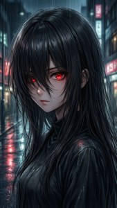 Black Hair Night Rain