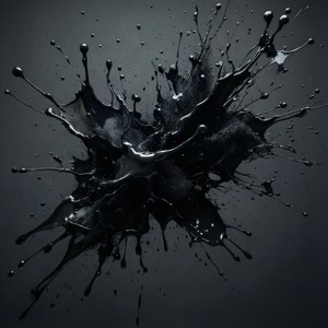 Black Ink Splatter Abstract