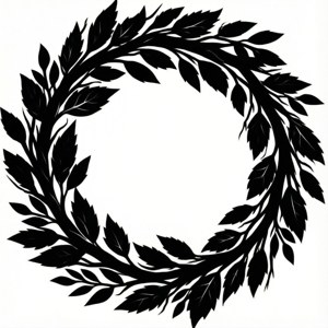 Black Laurel Wreath Graphic