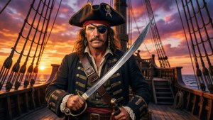 Black Pirate Sunset
