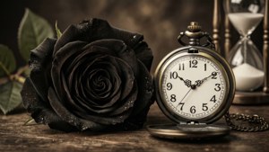 Black Rose and Pocket Watch