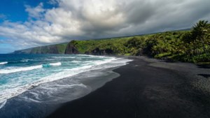 Black Sand Beach Waves