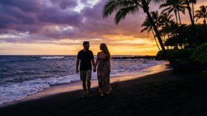 Black Sand Sunset Stroll