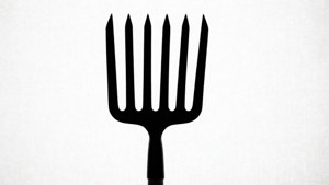 Black Silhouette Pitchfork