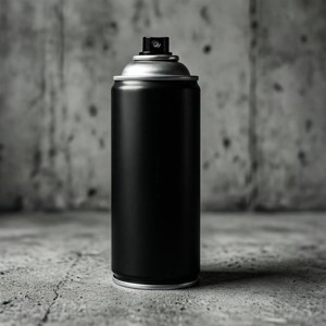 Black Spray Can Minimal
