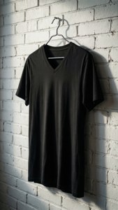 Black V-Neck Hanging Mockup
