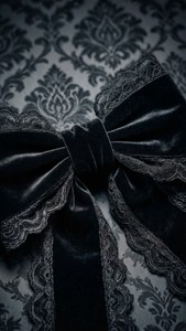 Black Velvet Lace Bow