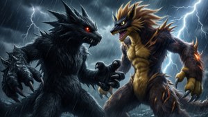 BlackWarGreymon vs Omnimon