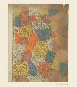 Blad met bloemen met vruchten
