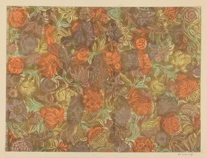 Blad met patroon van bloemen