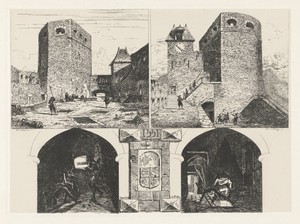 Blad met vier voorstellingen