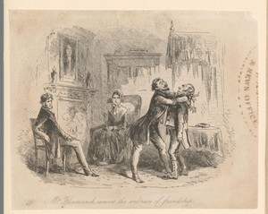 Blandois omhelst Jeremiah Flintwinch, die achteruit deinst