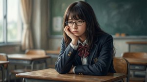 Blank Stare at Desk