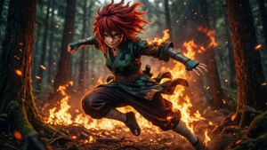 Blazing Kunoichi Leap