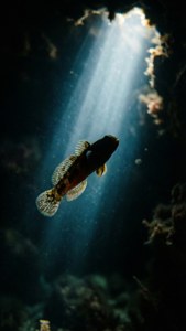 Blenny in Cave Light