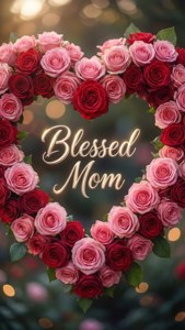 Blessed Mom in Rose Heart