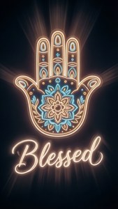 Blessed Neon Hamsa