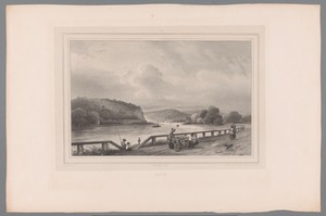 Bloemenverkoopster op een pad langs de Maas