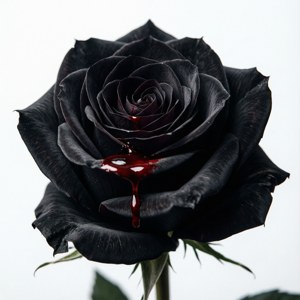Blood Drop Black Rose