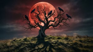 Blood Moon and Dead Tree