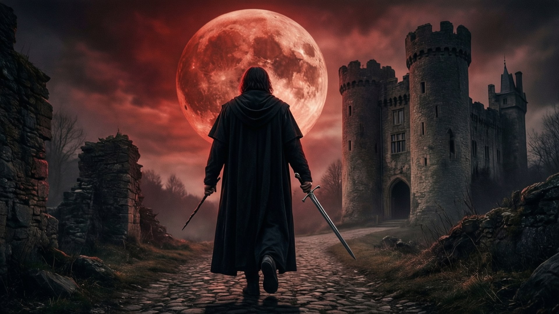 Blood Moon Exit by Wallpapers.art Studio