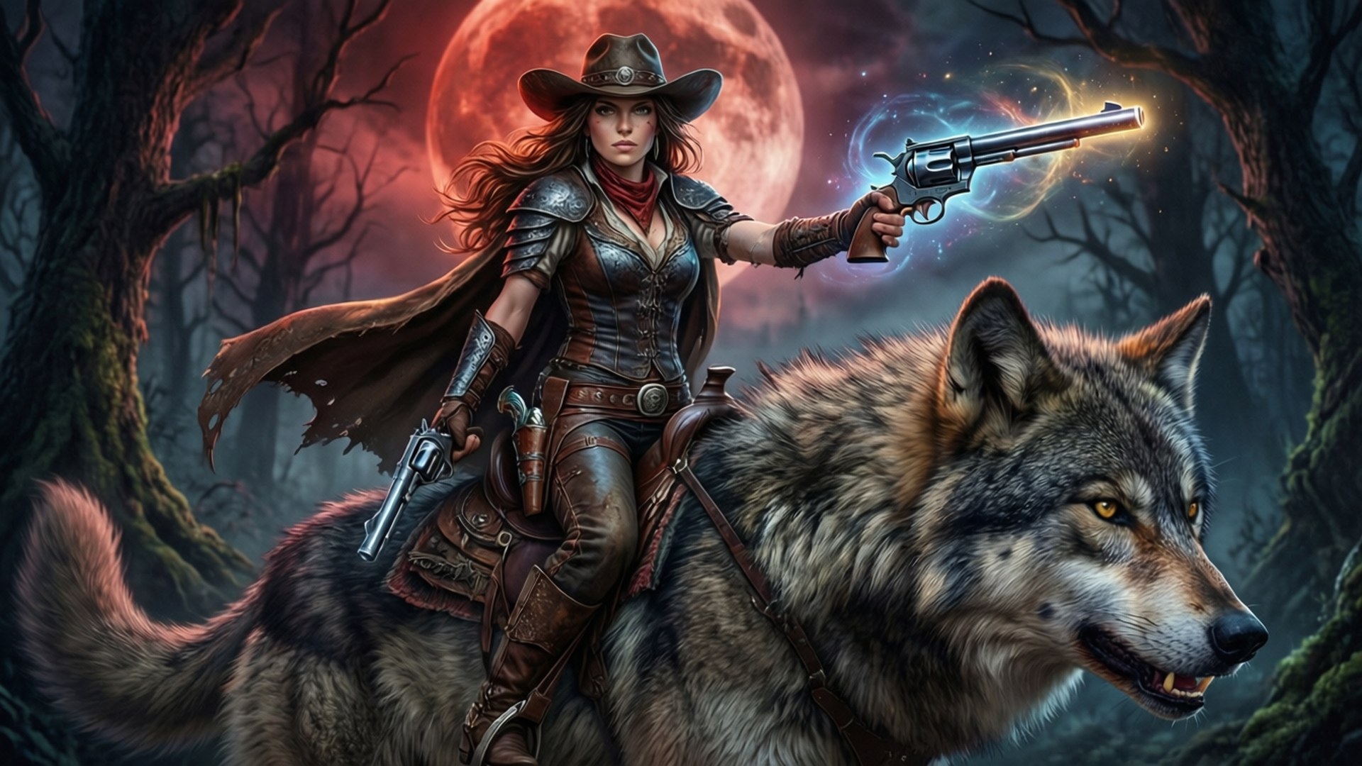 Blood Moon Huntress by Wallpapers.art Studio