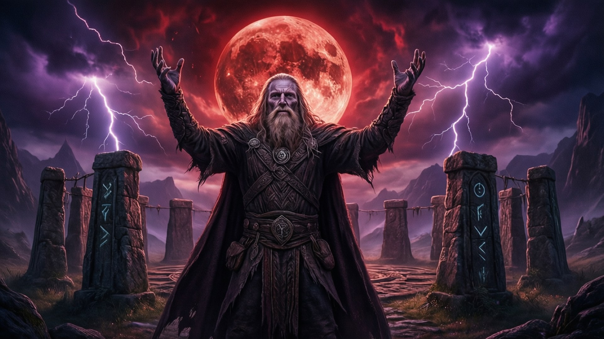 Blood Moon Ritual by Wallpapers.art Studio
