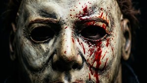 Bloodied Mask Close-Up