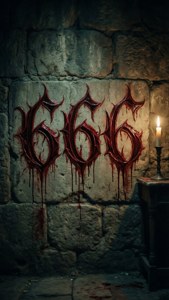 Bloody 666 on Stone
