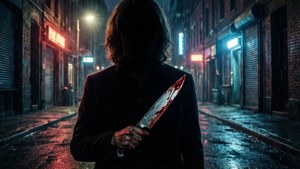 Bloody Knife Silhouette