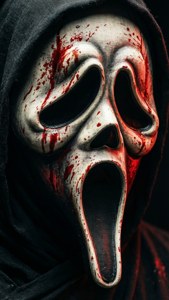 Bloody Mask Close-up
