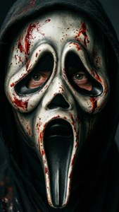 Bloody Mask Close-Up
