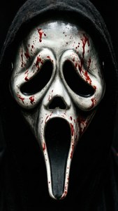 Bloody Mask Close-Up