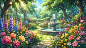 Blooming Garden Path