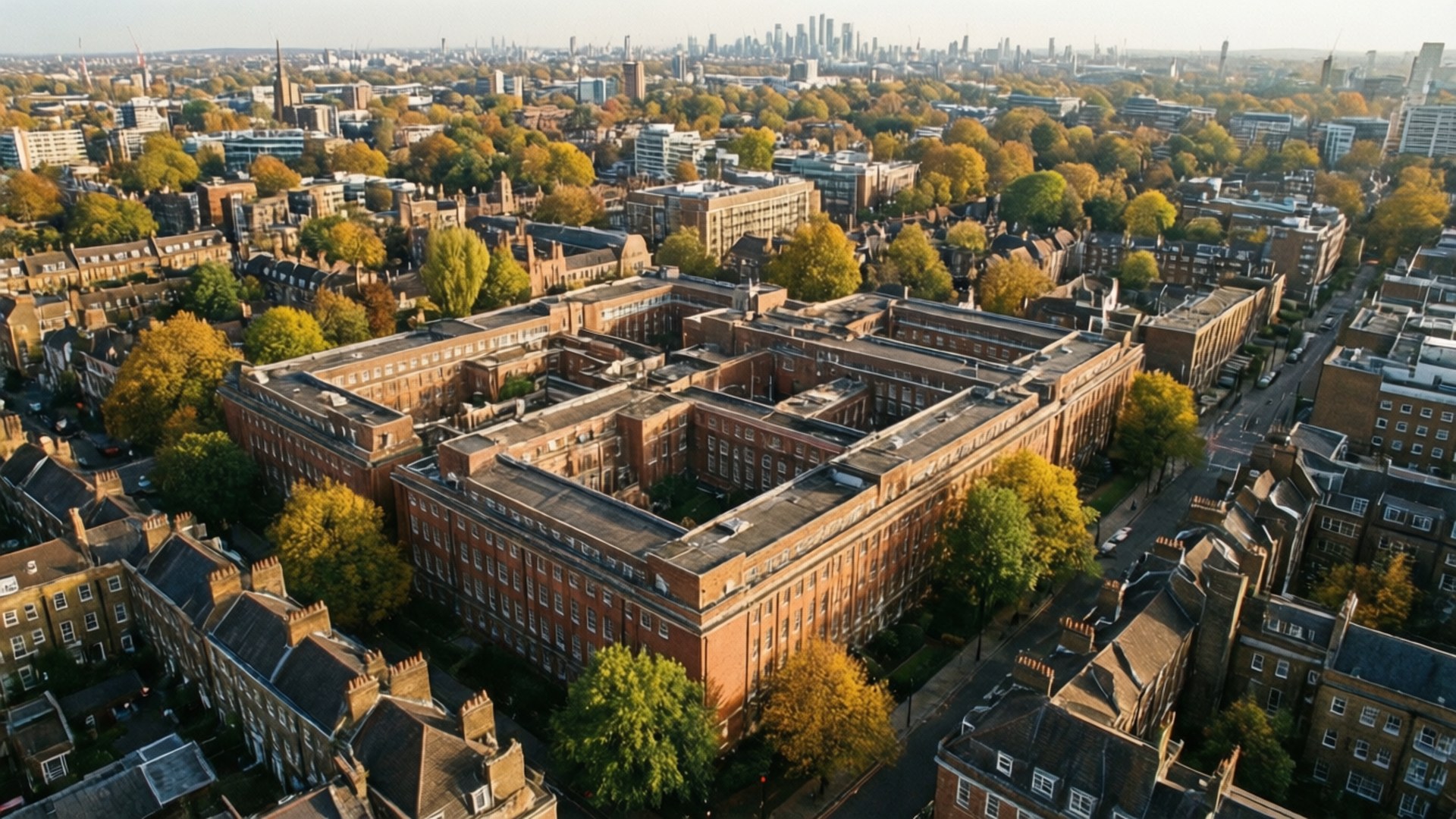 Bloomsbury Aerial Tapestry by Wallpapers.art Studio