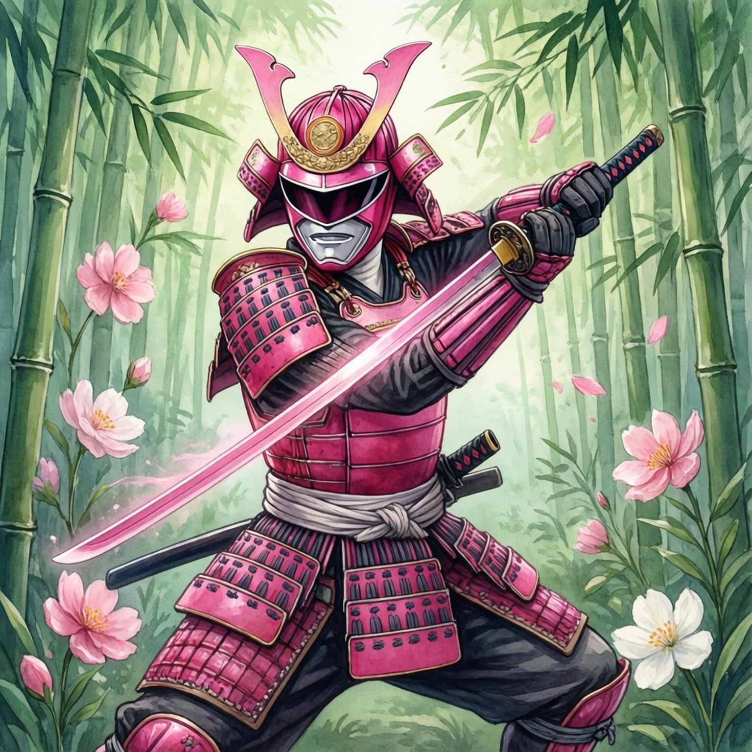 Blossom Blade Pink by Wallpapers.art Studio