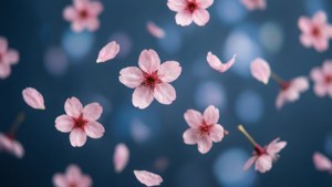 Blossoms in Slate Blue