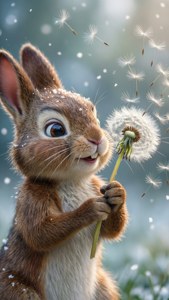 Blowing Dandelion Seeds