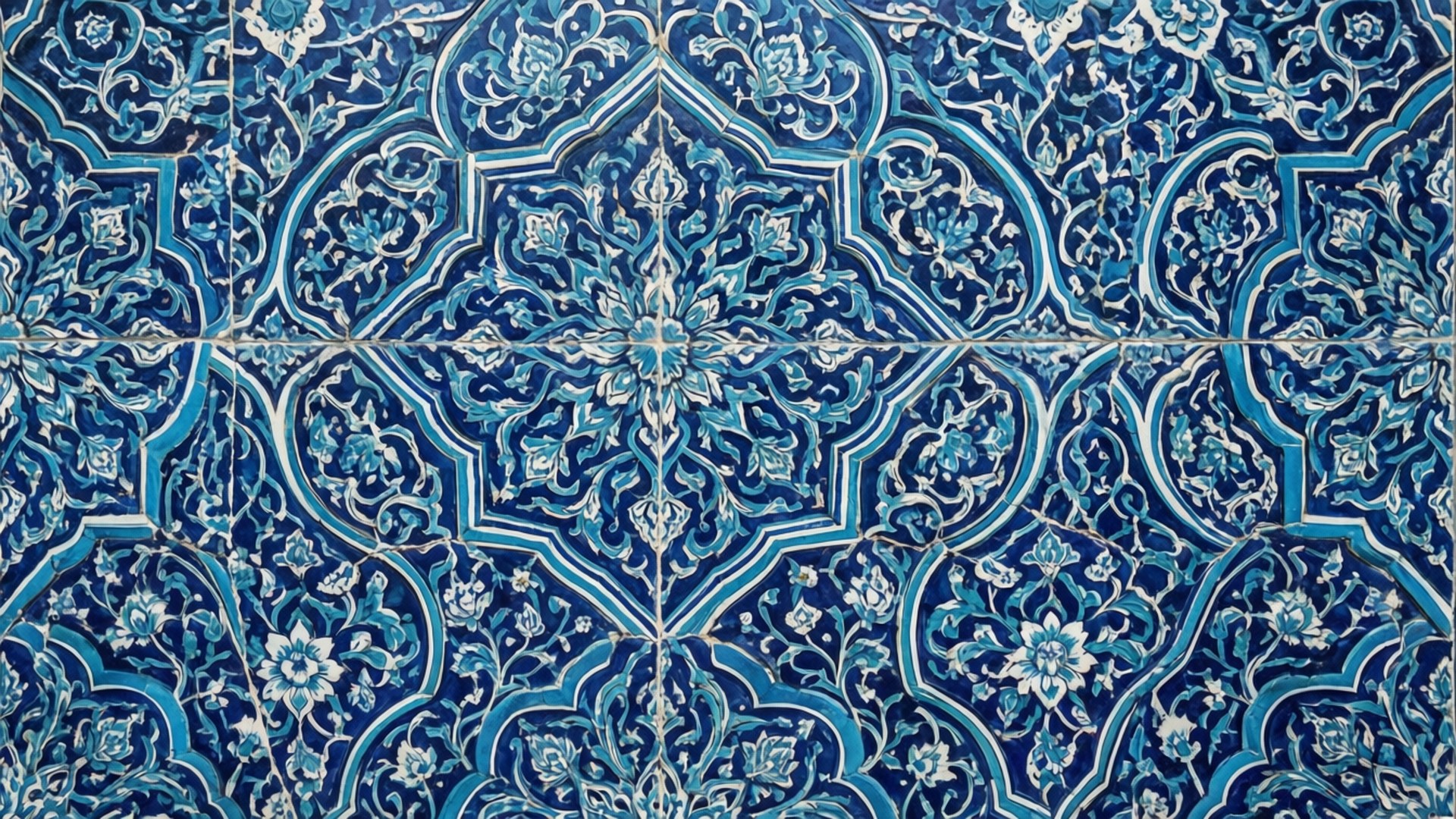 Blue Arabesque Serenity by Wallpapers.art Studio