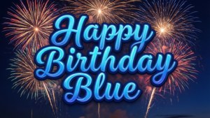 Blue Birthday Fireworks
