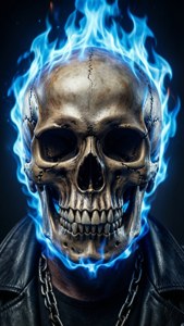 Blue Blaze Skull