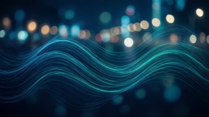 Blue Bokeh Waves