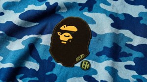 Blue Camo Fabric Texture