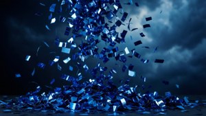 Blue Confetti Cascade