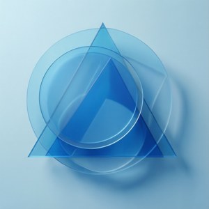 Blue Geometric Overlay